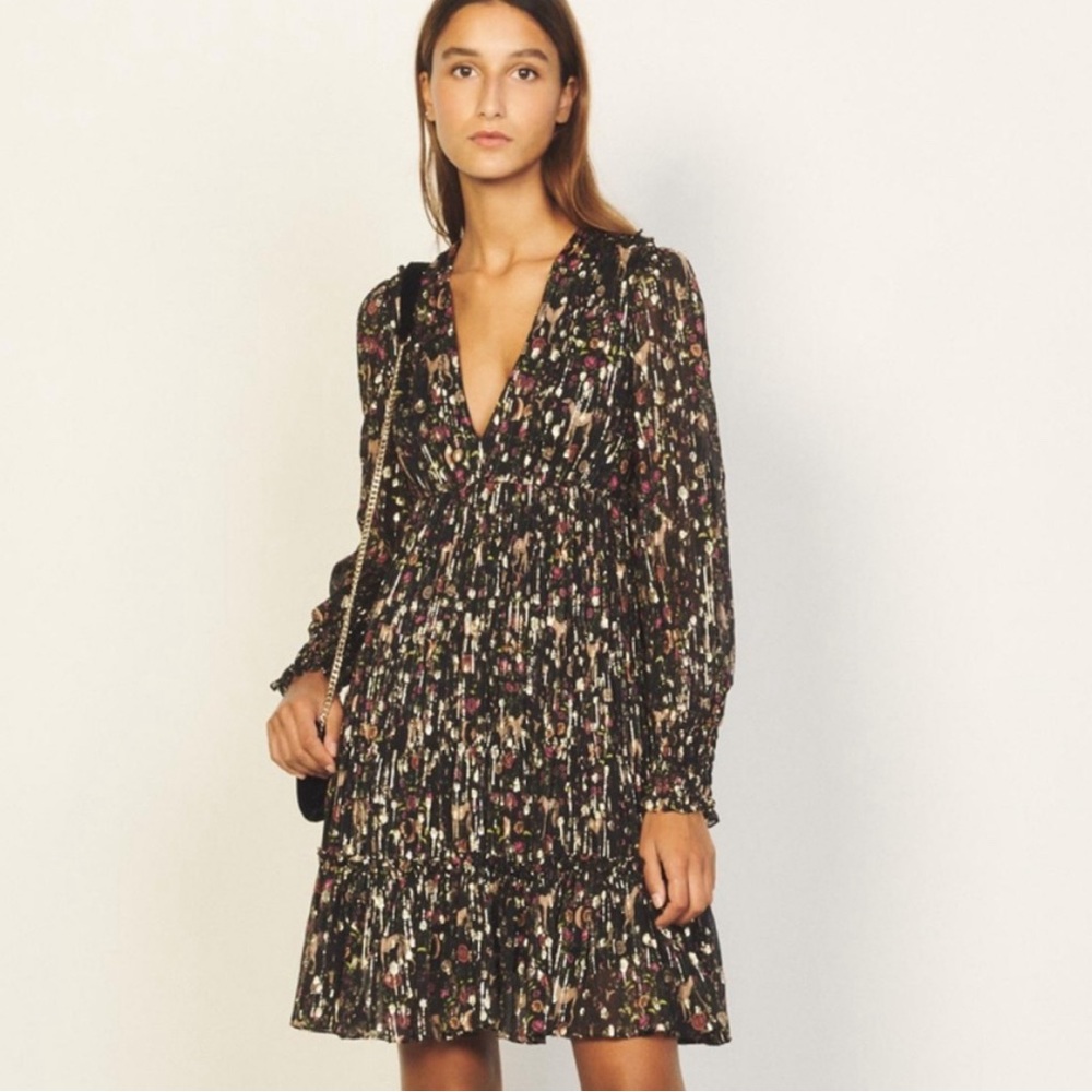 Sandro Dinna Printed Dress (Sz 2)